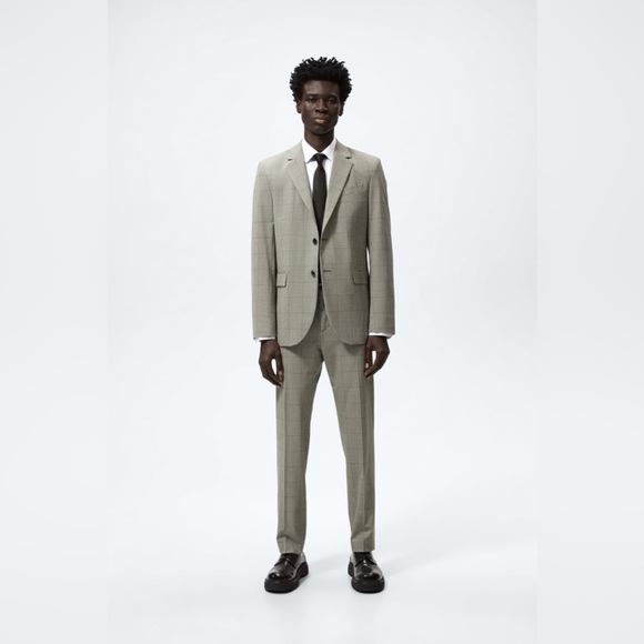 Zara Other - 🇺🇸 NWT $149 ZARA CHECKERED SUIT BLAZER SIZE 40